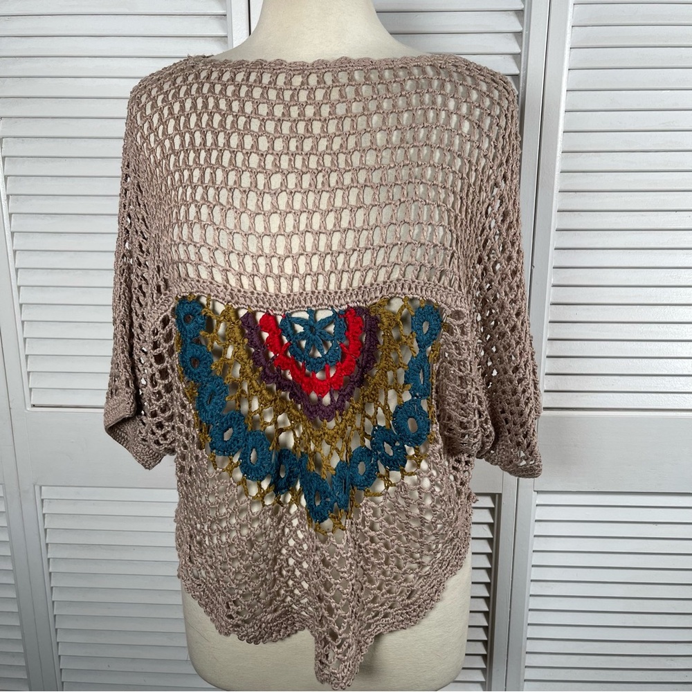 Miss Kelly 1999 Crochet‎ Knit Boho Cardigan – Size L/XL